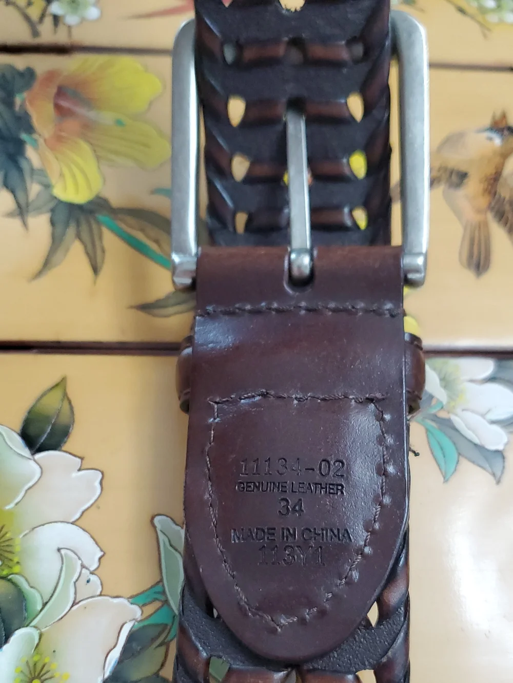 Roundtree & Yorke Woven Brown Leather Belt Classic Braided Design/Dillard's. 34.